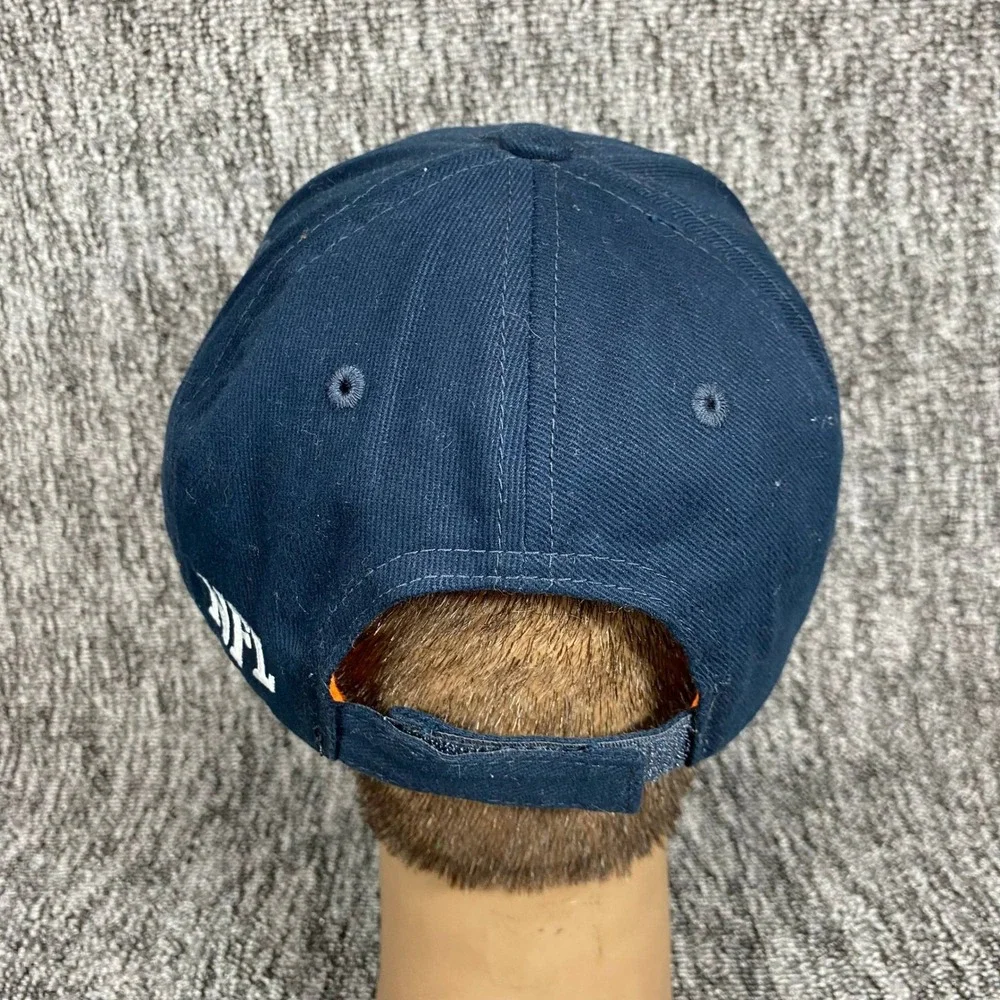 NFL Chicago Bears Hat Mens OSFA Navy Blue Embroidered‎ Logo Adjustable Cap